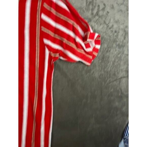 VTG 80s Chip‎ Beck Collection Red stripe Collared Golf Polo Shirt L Large - Picture 2 of 5